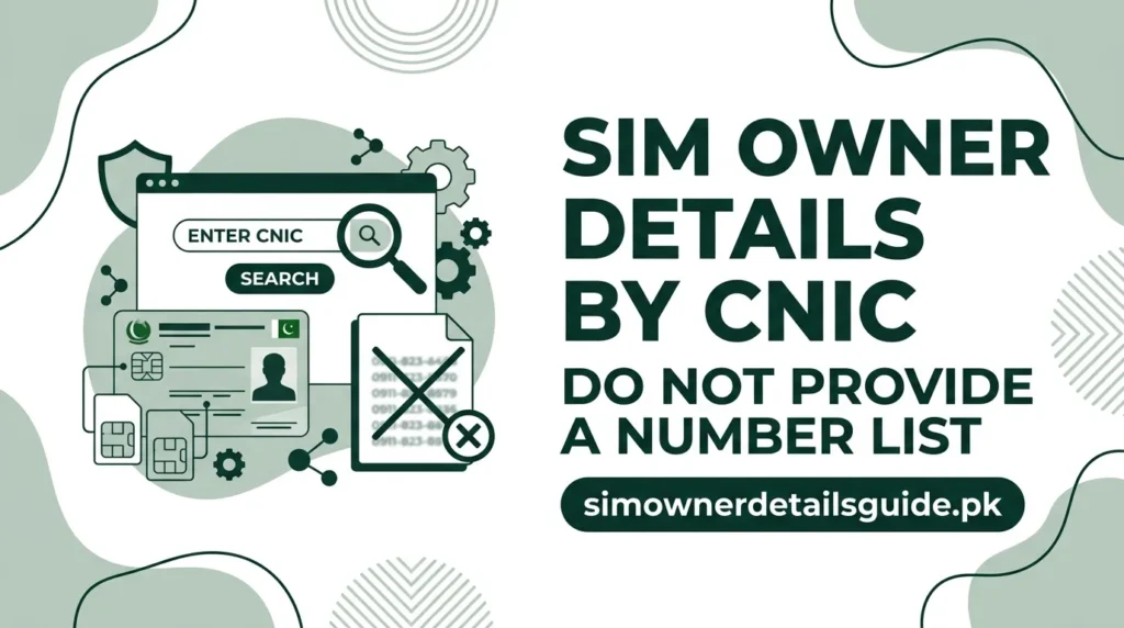 sim owner details by cnic